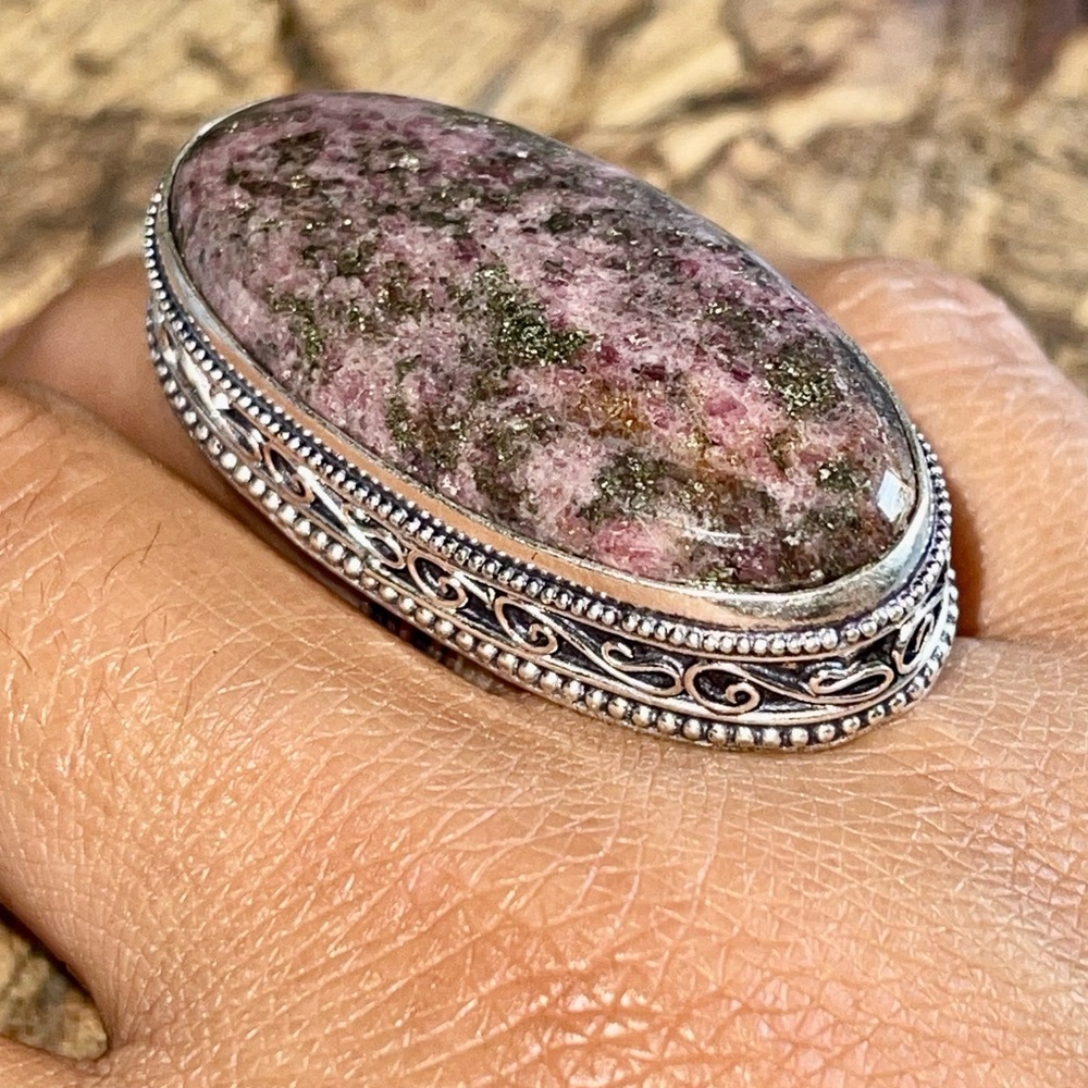 Rhodonite Ring Size 8